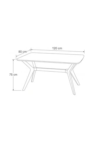 Dfy105 120x80 Mdf Mutfak Masası Modern Dikdörtgen 4 Kişilik Yemek Masası Fonksiyonel Sabit Masa Koyu Ceviz-beyaz