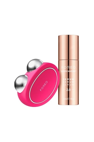 Foreo Bear™  Set (Bear™ Akıllı Microcurrent Yüz Sıkılaştırma Cihazı + 30 ML Serum) - Fuşya