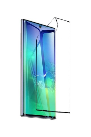 Samsung Uyumlu Galaxy Note 10 Plus Zore Polymer Nano Ekran Koruyucu Siyah