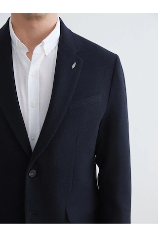 Lc Waikiki Lacivert Standart Kalıp Yün Karışımlı Erkek Blazer Ceket