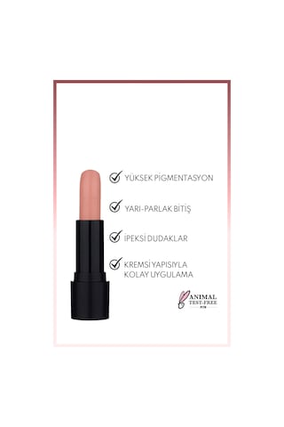 Note Cosmetique Deep Impact Lipstick Kremsi Dokulu Yarı Parlak Ruj 01 The Better Me Nude - Nude