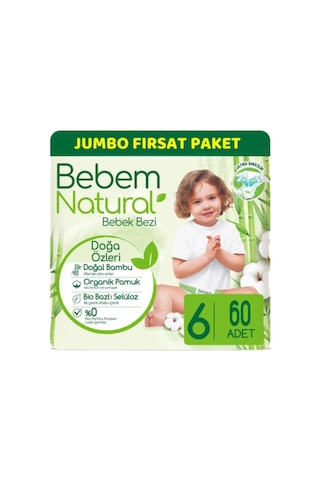 Bebem Natural Bebem Naturel 6 Numara 60 Adet