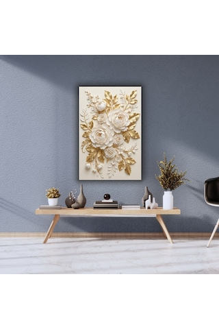 Gold Temalı Dekoratif Cam Tablo -29