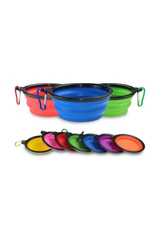 Oripet 31 Oz Katlanabilir Seyahat Silikon Köpek Mama Kabı 900 ML