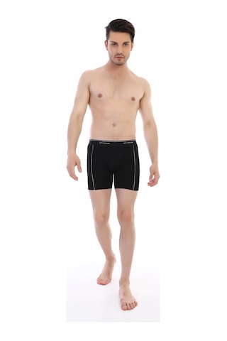 Moda Dua Çift Kaplan 880 Elastanlı Erkek Boxer Siyah