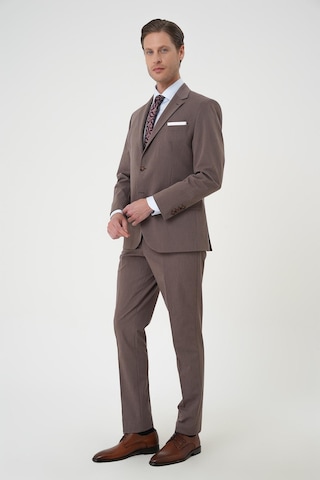 Efor Slim Fit Esnek Çift Yırtmaç Yelekli Düz Klasik Vizon Takım Elbise Tk 901 Vizon