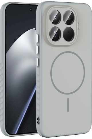 Xiaomi 15t Pro Kılıf M-safe Şarj Özellikli Kapak Tea Gümüş