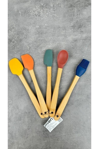Mien Bambu Silikon Spatula Seti 5 Li Mien-456