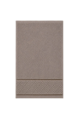 El Yüz Havlusu 50x90 Cm %100 Pamuk Kısmi Kadife Jakar Nova Collection Kahve