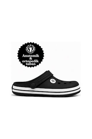 Look Life Unisex Siyah Cross Sabo Eva Günlük Kapalı Terlik 214