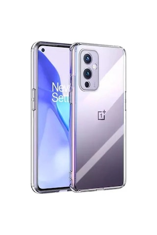 One Plus 9 Kılıf Lüx Şeffaf Silikon Renkli