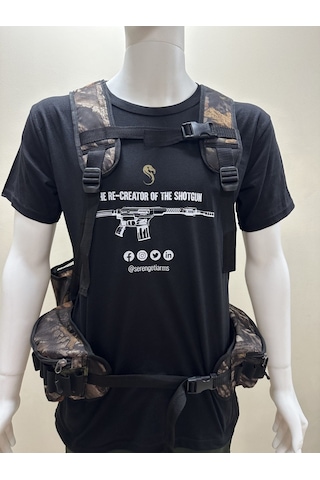 Tag Hunthink Çantalı Yelek/ Avcı Çantası Orman Kamuflaj