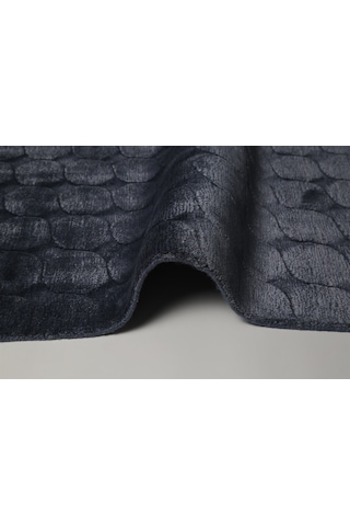 Çam Halı Emboss Jr 67 Blue Modern Desen Yeni Zellanda Yünü Ve Viskon El Dokuması Halı - 80x300 Mavi