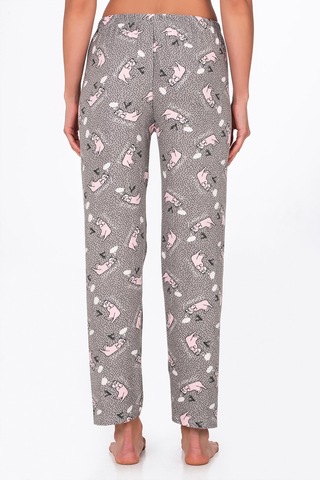 Kompedan Kadın Süet Kedi Desenli Pijama Tek Alt Desen 1