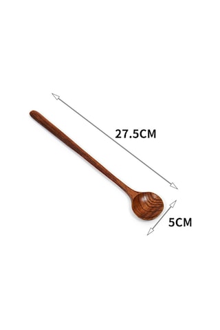 Ev Doğal Masif Ahşap Uzun Saplı Yulaf Lapası Tahta Kaşık Çorba Kepçeleri Çay Kaşıkları Sofra Takımı Diğer