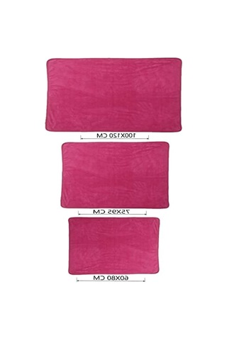 Yıkanabilir Yumuşak Welsoft Peluş Kedi Ve Köpek Battaniyesi, Orta Boy 100x80 Cm Acı Kahve - Pembe