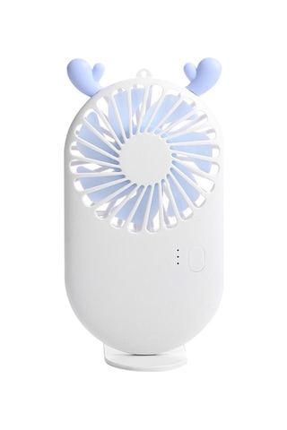 Beyaz Fonken Mini Usb Fan Sevimli Taşınabilir El Fan Hız Ayarlanabilir Hava Soğutucu Açık Seyahat Şarj Edilebilir Fan