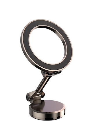 Ranyeek Alüminyum Araç Navigasyon Tutucu, 360 Döner Güçlü Manyetik, Evrensel Telefon Tutucu, Araç Gösterge Paneli Uyumlu, Silah Rengi