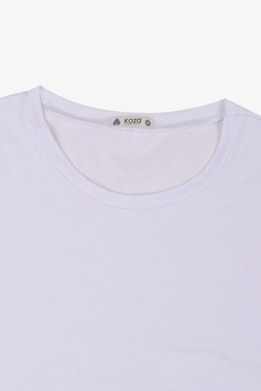 Koza İç Giyim Erkek 2'li Basic Likralı T-shirt Ko103et-1 Beyaz