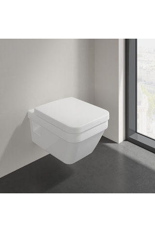 Villeroy and Boch 5685HR01 Architectura Kenarsız Duvara Monte Klozet, Yumuşak Kapanma Özellikli - 370 x 530 mm