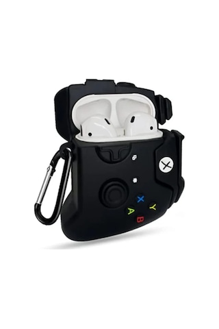 Apple Uyumlu Airpods 3 3.nesil Karakter Silikon - Desen 2 Siyah