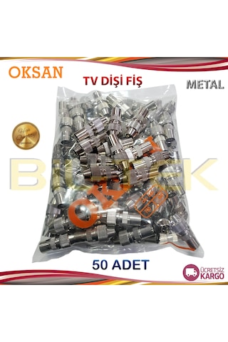 Oksan Metal Tv Dişi Fiş 50 Adet