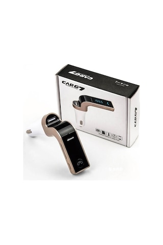 Bluetooth Araç Kiti Car-g7 Fm Usb Girişli Transmitter Carg7 Gri