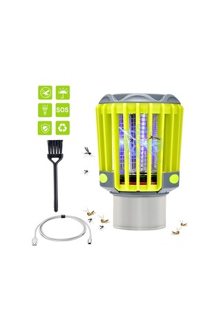 Reedark Fiziksel Uçucu Öldürücü Led Lambası - 20 M² Kaplama, Kamp Feneri Ve Flaş Işık Modları, Ip67 Su Geçirmez, Usb Şarj Edilebilir Pil Sarı