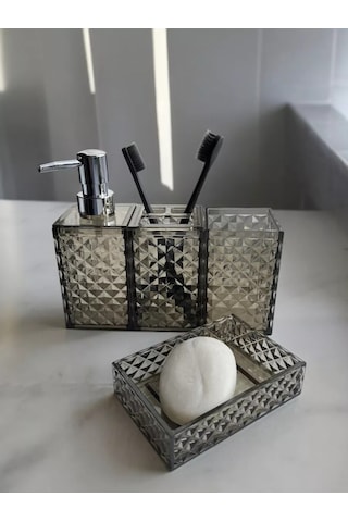 Masteriska Banyo Aksesuarları Seti 217760290 Kahverengi