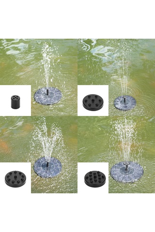 Wezone Güneş Enerjili Kuş Banyosu Çeşmesi - 6 Nozullu Taşınabilir Bahçe Havuz Pompası