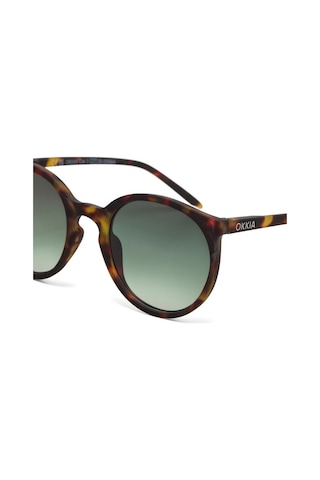 Okkia Berlino Unisex Güneş Gözlüğühavana / Lens : Kahverengi Gradyan Kahverengi - Leopar