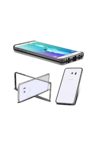 Samsung Uyumlu Galaxy S6 G920 Bumper Çerçeve Kılıf Siyah