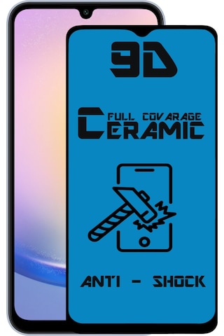 Samsung Galaxy Uyumlu A25 5g Tam Kaplayan Seramik Nano Esnek Ekran Koruyucu Cam