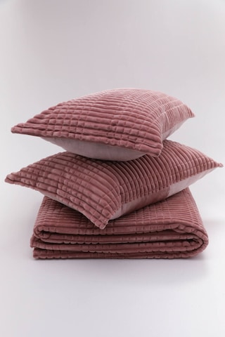 Merinos Modern Line 3 Parça Battaniye Seti - Gül Kurusu Gülkurusu