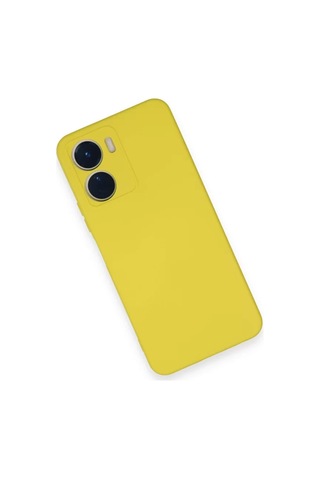 Newface Vivo Y16 Kılıf Nano İçi Kadife Silikon - Sarı
