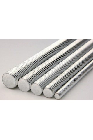 Galvanizli Gijon Saplama Tij M8 1 Metre Dın 975