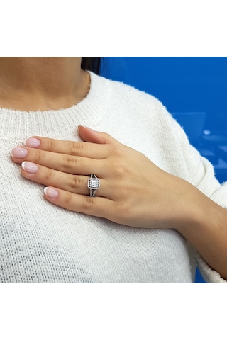 Lova 0,62 Karat Baget Pırlanta Yüzük - 1020322