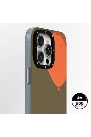 Apple Uyumlu iPhone 13 Pro Kılıf Magsafe Şarj Özellikli Youngkit Orange Serisi Flying Balloon Turuncu