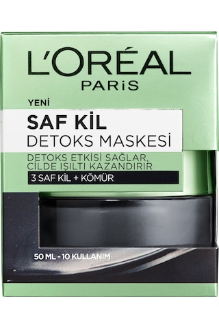 L'Oreal Paris Saf Kil Detoks Yüz Maskesi 50 ML