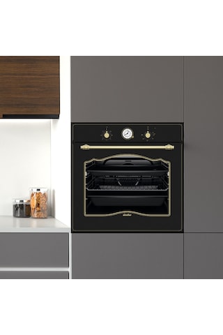 Simfer 8257 Siyah 8 Fonksiyon Ankastre Multi Turbo Fırın