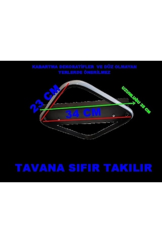 Dmr Tekli Küçük Plafonyer Led Avize Siyah Kasa Üç Renk 6500k/4000k/3000k Beyaz Ilık/beyaz/sarı Gün Çok Renkli