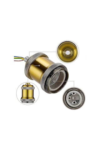 E27 Lamba Tutucu Retro Adaptör Lamba Tutucu Retro Avize K Çok Renkli