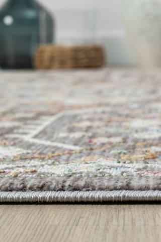 Seyran Monde 803 Çok Renkli Antialerjik Polyester Makine Halısı %100 Pamuk Taban, Düz Saçak Karışık