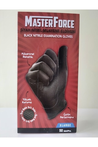 Masterforce Siyah Nitril Kalın Eldiven Xlarge(Xl)Beden