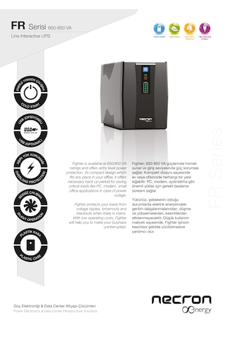Necron Fr Serisi 850VA Lıne Interactıve Kesintisiz Güç Kaynağı UPS