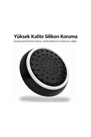 4 Adet Analog Koruyucu Silikon Kılıf Topuz Koruma Ps4 Ps5 Xbox One 360 Series Sx Switch Pro Uyumlu Beyaz