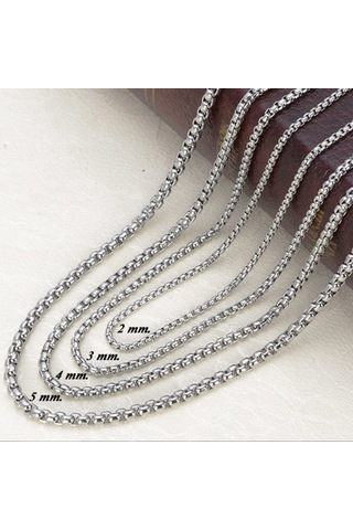 Chavin Gri 80 Cm. 3 Mm. Erkek Çelik Zincir Dh01 (478255522) Çelik