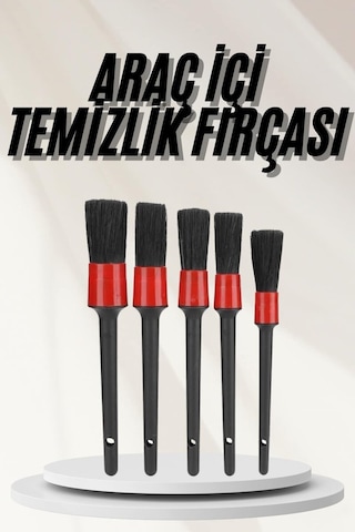 Araç İçi Led Aksesuar 5 Farklı Detaylı Araba Temizlik Fırçası Oto Temizleme Fırçası Cn
