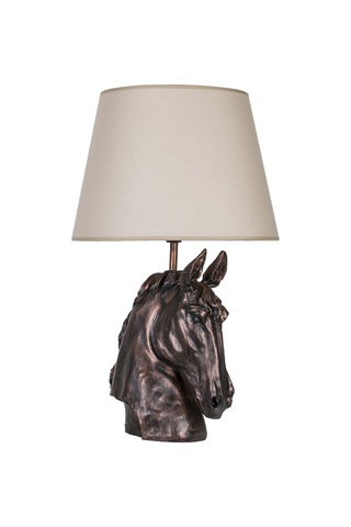 Qdec Modern Dizayn At Abajur Bakır Bej Diğer