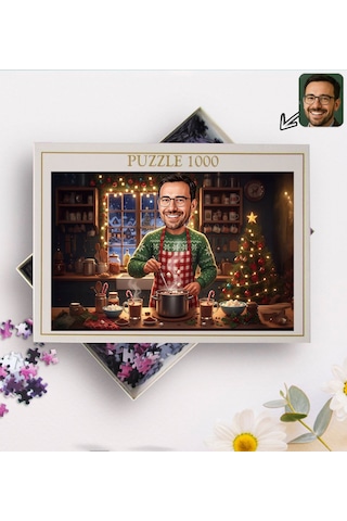 Bk Gift Kişiye Özel Erkek Yılbaşı Karikatür Tasarımlı 1000 Parça Profesyonel Puzzle-6, 1000 Puzzle, Yeni Yıl Hediyesi, Yılbaşı Hediyesi Kobitmeyencom3